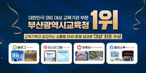 부산시교육청 ‘대한민국 sns 대상’ 전국 교육기관 1위/사진제공=부산교육청.