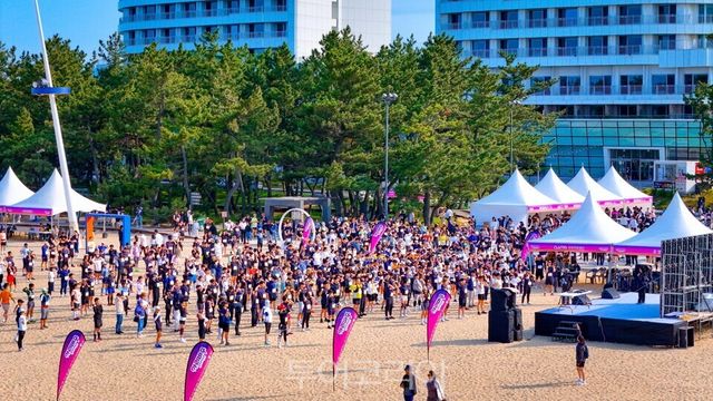 지난 5월 진행한 경포 트레일런 행사 모습/사진=강원관광재단