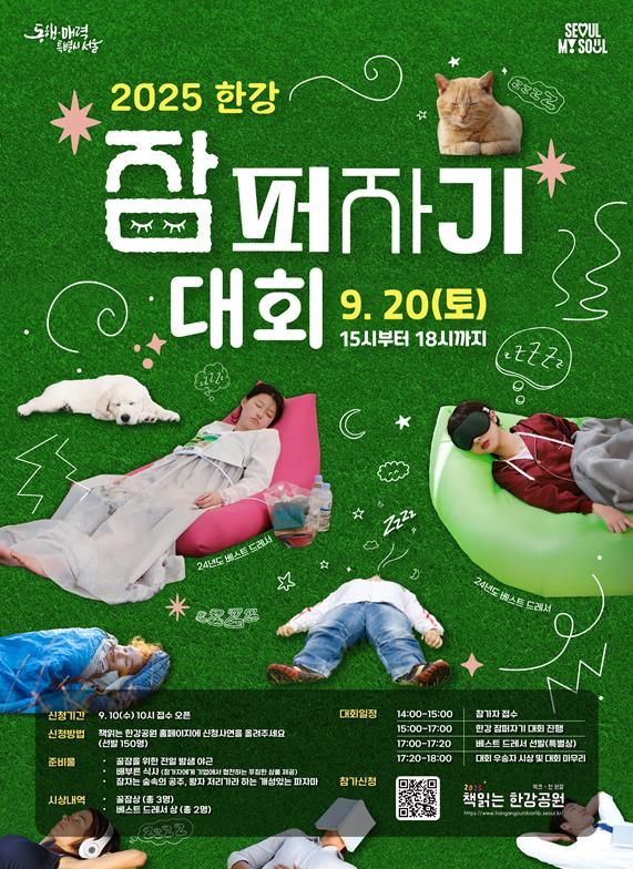 한강 잠퍼자기 대회 포스터