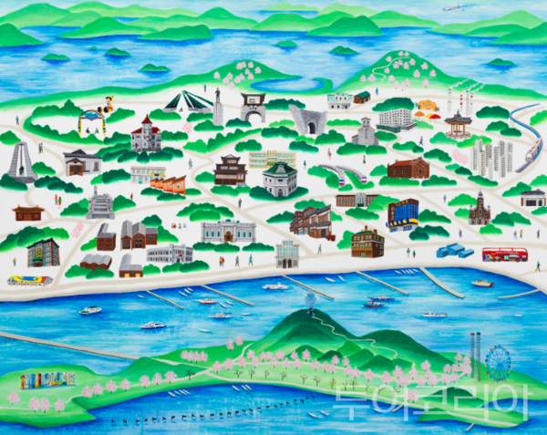 김봄, 개항장, 72.7×90.9cm, 캔버스에 아크릴릭