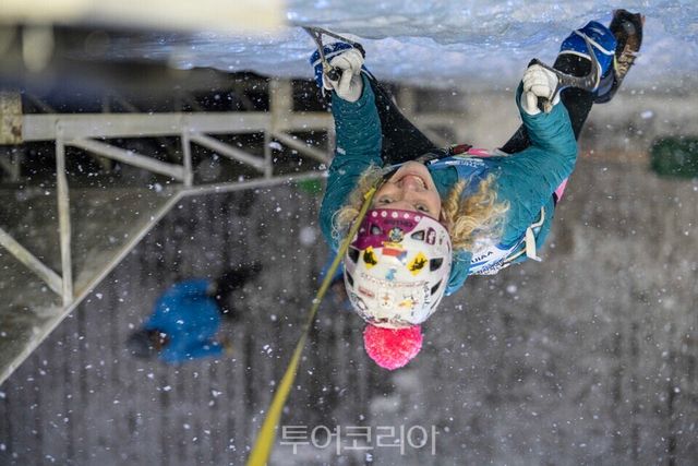 &nbsp;스피드, 체코선수 경기장면. /제공= 대한산악연맹