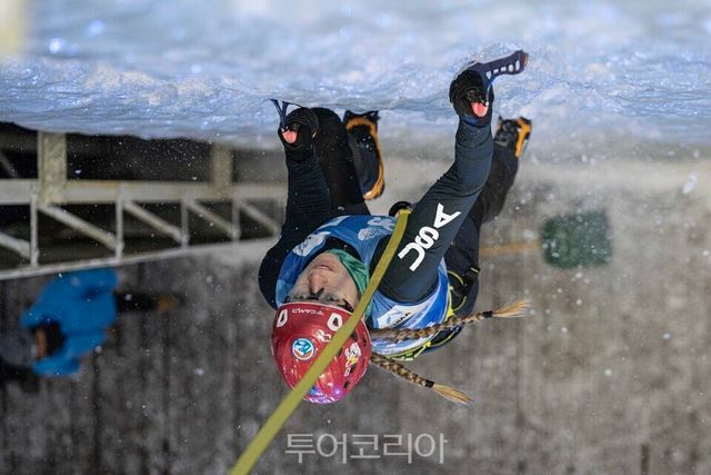 &nbsp;스피드, 미국 선수 경기장면. /제공= 대한산악연맹