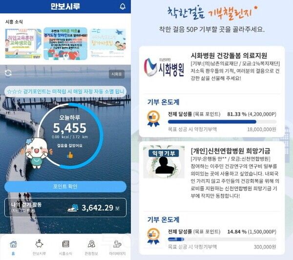 시흥시 공공걷기앱 만보시루 소개 /사진=시흥시