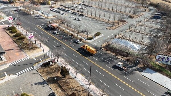 폭설대비 합동훈련 모습./사진-경주시