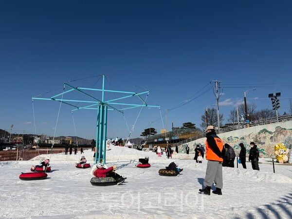 보청천 눈썰매장. /사진-보은군