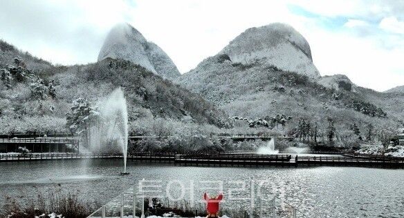 눈내린 마이산/사진=진안군