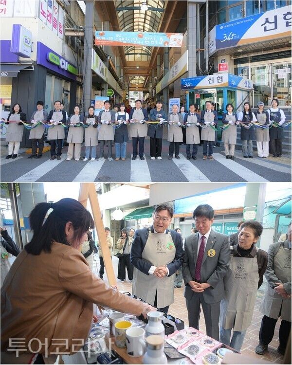 ▲세종시는 지난 14일 금남대평시장에서 조상호 시장이 참석한 가운데 홍익대학교와 함께 추진하는 ‘2026 금남대평시장 가치회복 리빙랩’의 청년 창업·실험 공간 출발식을 열었다. /사진-세종시(편집 류석만 기자)