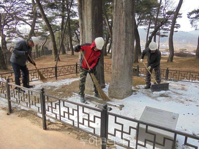 영주 숙수사지 당간지주 관리/사진 =경북북부문화유산돌봄센터