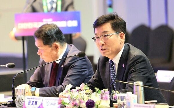 윤건영 충북도교육감이 지난 1월 29일 제106회 대한민국교육감협의회 총회에 참석한 모습. /사진-충북도교육청