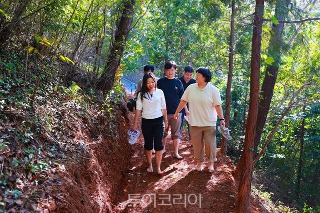 보성읍 망제산에 조성한&nbsp; 황토맨발 산책로&nbsp;/사진=보성군