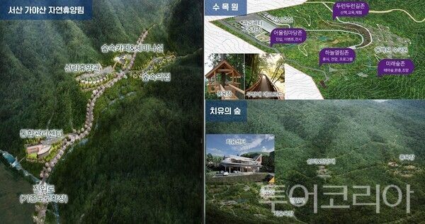▲(가칭)가야산 산림복지단지 조성사업 조감도. /사진-서산시
