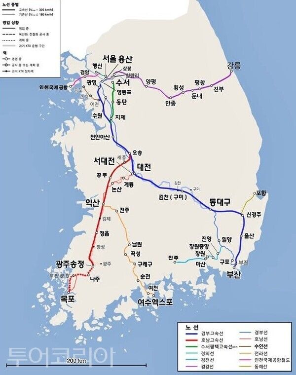 ▲KTX 노선 위치도. /사진-남상균 유치위원장