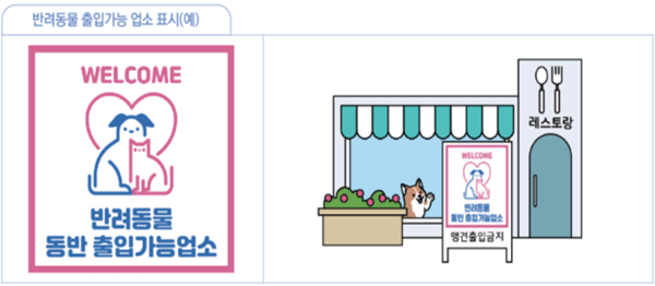 반려동물 동반 출입 안내문