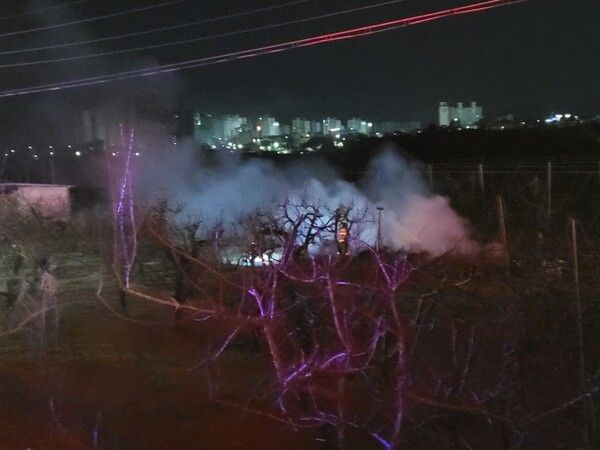 영농부산물 소각 모습./사진-경북소방본부