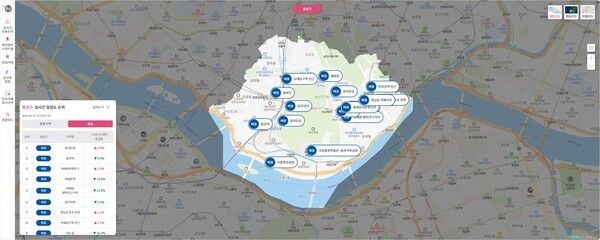 용산 실시간 스마트맵(사진제공=용산구청)