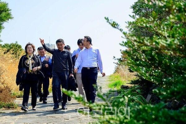 오순문 서귀포시 시장은 지난 26일 마라도를 방문했다. /사진-서귀포시