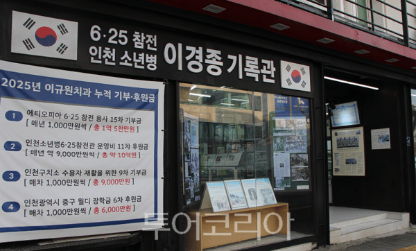 6·25 참전 인천소년병 이경종 기록관 전경