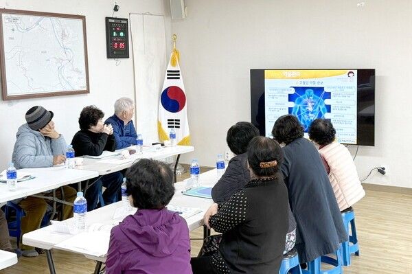 당뇨자가관리 프로그램 운영 모습./사진-청송군