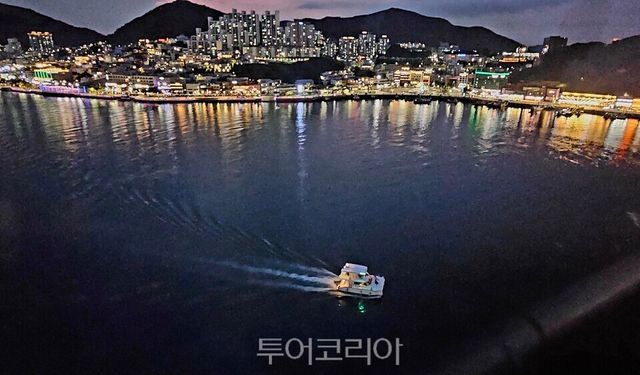 여수해상케이블카에서 바라본&nbsp; 여수 밤바다 야경/사진=유경훈 기자