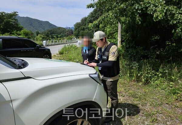사진 / 지정된 장소 밖 주차행위 단속 모습