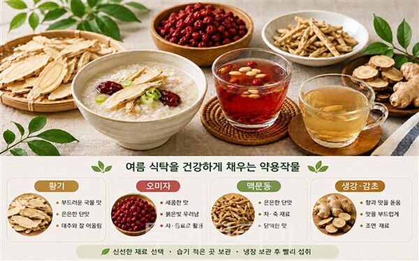 사진 / 약용작물을 활용한 여름철 음식과 음료