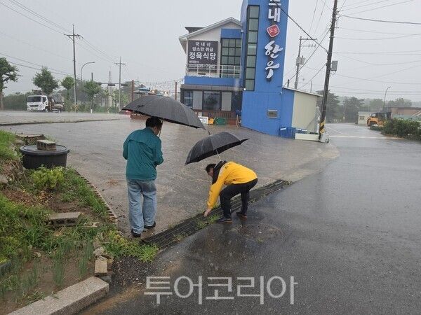 이병선 속초시장 침수 우려 지역 선제적 현장 예찰 /사진=속초시