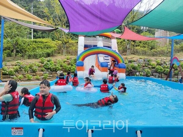석문공원 물놀이장&nbsp;&nbsp;/사진=강진군