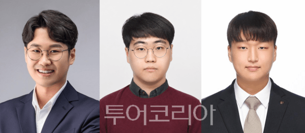 김명수 교수, 표창우 연구원, 박성문 연구원(왼쪽부터)./사진-UNIST