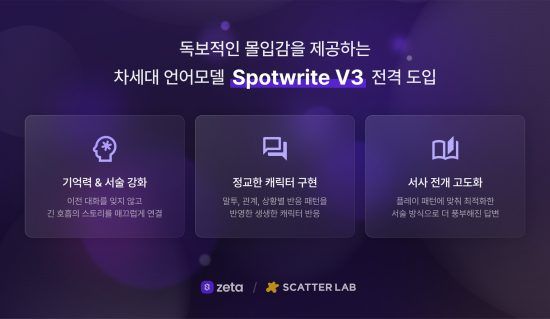 생성형 인공지능 스타트업 ‘스캐터랩’, AI 픽션 플랫폼 ‘제타’(zeta) 업그레이드