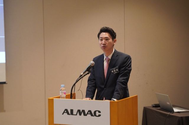 글로벌 전기차 알루미늄 부품 전문 기업 알멕이 13일 서울 여의도에서 기자간담회를 열고 코스닥 상장에 따른 향후 전략과 비전을 밝혔다. 박준표 알멕 부사장이 발언하고 있다. / 사진제공= 서울IR(2023.06.13)