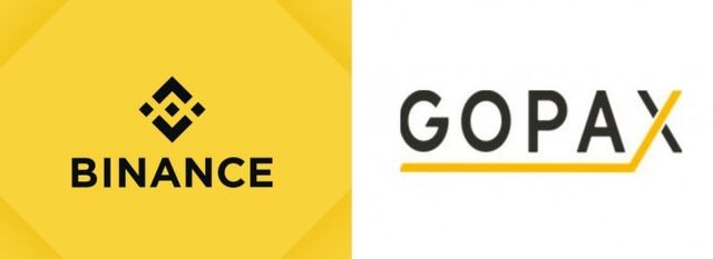 바이낸스(왼쪽)와 고팍스(오른쪽) 로고 / 사진제공=바이낸스, 고팍스