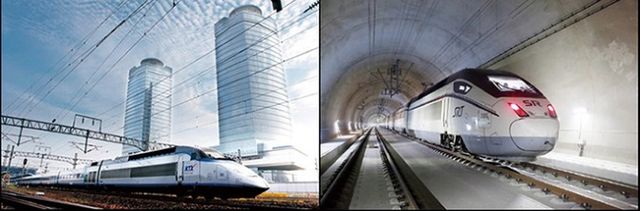 ▲ KTX(왼쪽)·SRT. 사진제공 = 코레일·SR