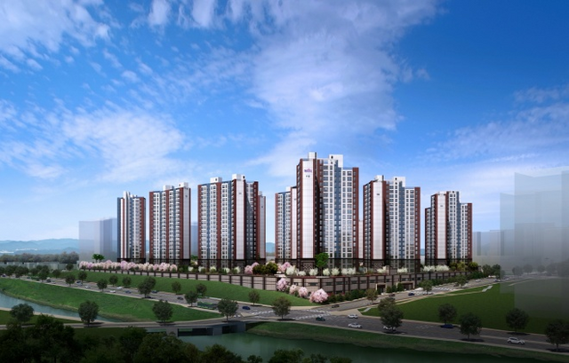 이천 중리 B3블록 금성백조 예미지 주경투시도./자료제공=금성백조