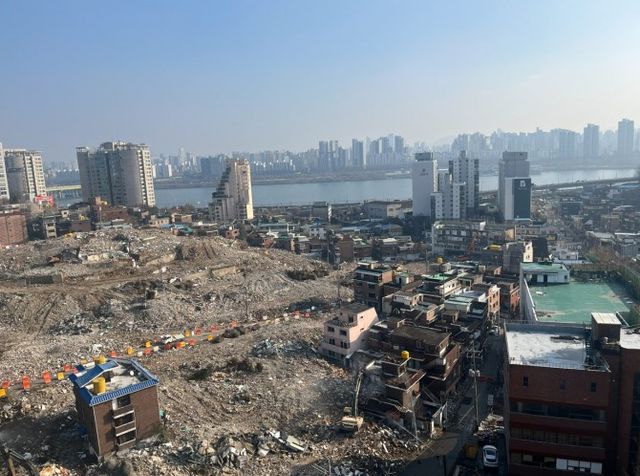 재개발정비사업이 진행되고 있는 한남3구역 모습./사진제공=용산구