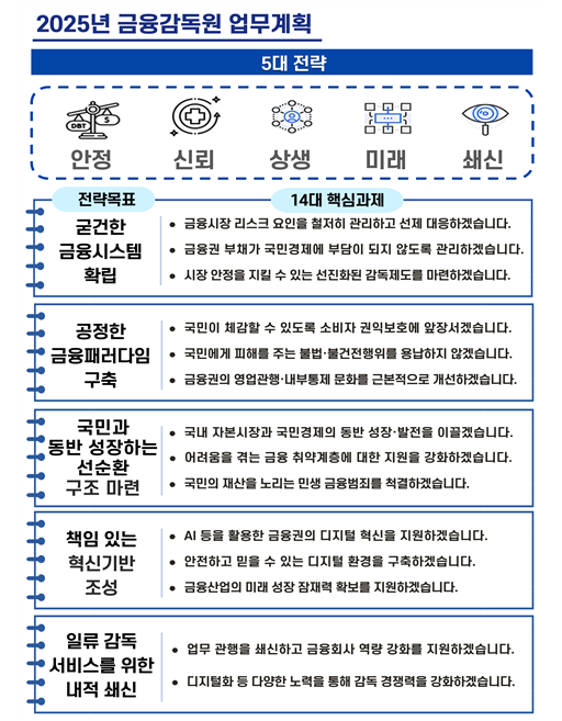 자료출처= 금융감독원 '2025년 업무계획'(2025.02.10)