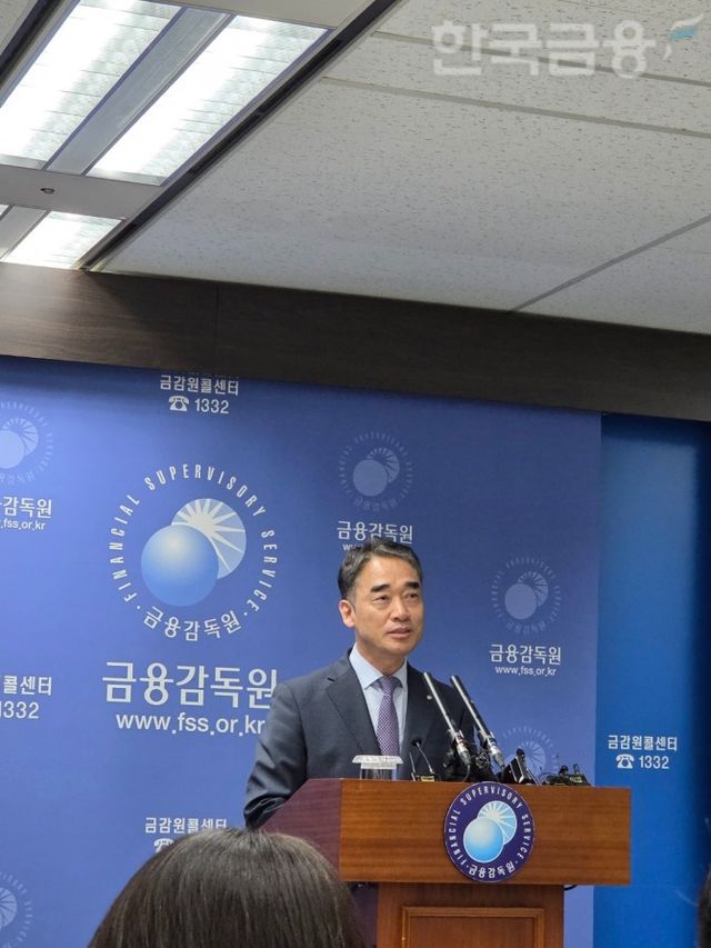 함용일 금융감독원 자본시장/회계 부원장이 28일 여의도 본원에서 '자본시장 변화와 혁신을 위한 그간의 성과 및 향후 계획' 브리핑을 하고 있다. / 사진= 한국금융신문(2025.05.28)