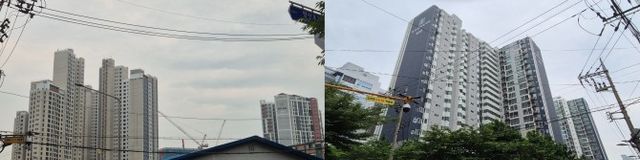 시공 중인 '영등포자이 디그니티'(왼쪽), ‘영등포 중흥S-클래스’(가운데), '양평 삼성래미안' 전경. / 사진=한상현 기자