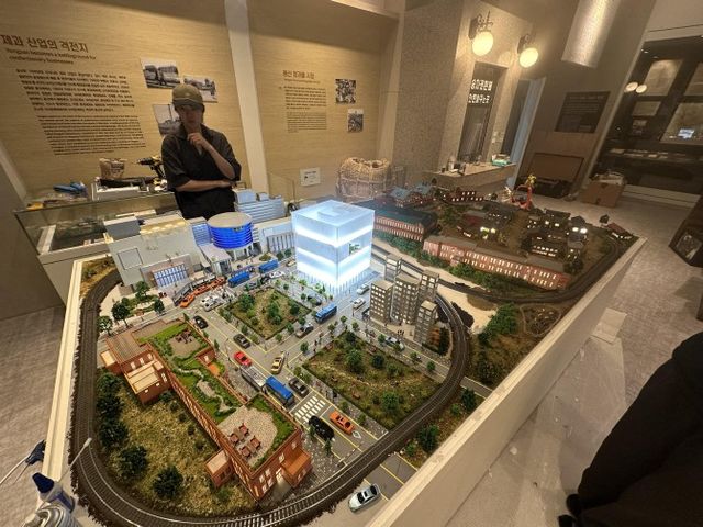 용산역사박물관 철도 실사 모형./사진제공=용산구