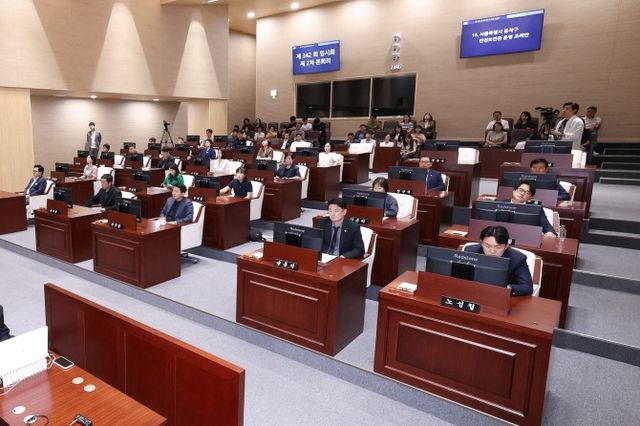 동작구의회 제342회 임시회 본회의가 진행되고 있다./사진제공=동작구의회