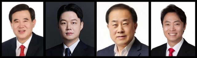 왼쪽부터 김정재 국민대학교 교수, 조상현 변호사, 김용호 서울시의원, 김경대 전 용산구의회 의원.사진=의원실 및 법률사무소