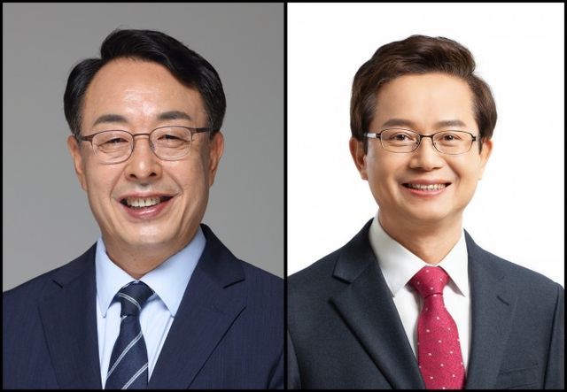 최웅식 국민의힘 서울시당 부위원장(왼쪽), 최호권 영등포구청장./사진=중앙선거관리위원회