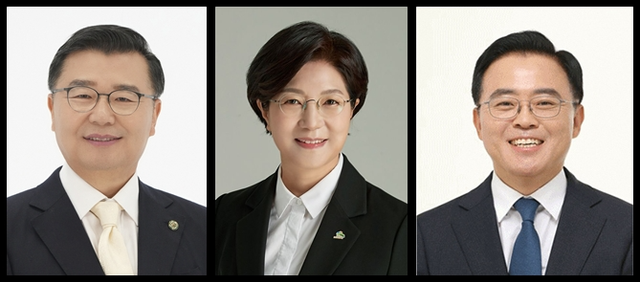 왼쪽부터 류경기 중랑구청장, 김미경 은평구청장, 진교훈 강서구청장./사진=각 구청