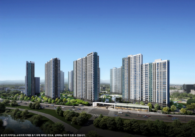 청주 푸르지오 씨엘리체 정면투시도./사진제공=대우건설