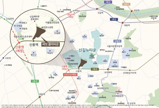 써밋 클라비온 지역도./사진제공=대우건설