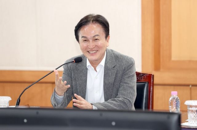 류삼영 동작구청장 당선인이 주요업무계획 보고회에서 발언하는 모습./사진제공=동작구