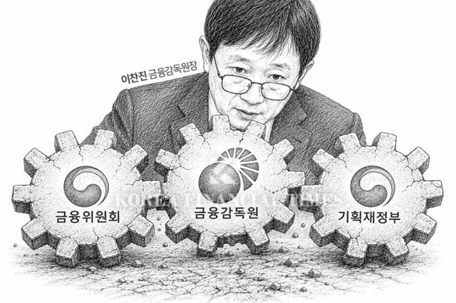 ▲이찬진 금융감독원장의 독주 속에 정책 조율 기능을 상실하고 균열이 간 금융 거버넌스 시스템.
