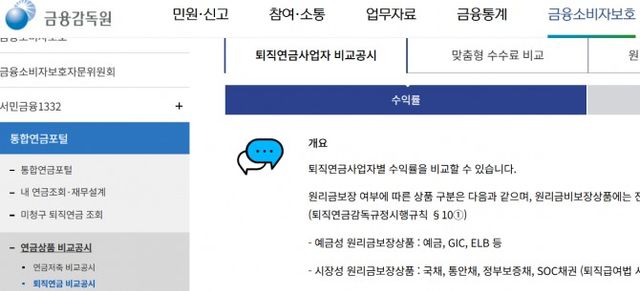 출처= 금융감독원 통합연금포털 화면 갈무리(2026.07.31)