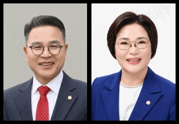 장정호 용산구의회 의장(왼쪽), 황금선 부의장. /사진=용산구의회