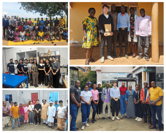 좌측 위 AGRICYCLE UGANDA, 좌측 중간 HATID PAG-ASA, 좌측 하단 Dhrubotara Youth Development Foundation(DYDF), 우측 상단 Youth For Life Uganda Tree Planting Ltd, 우측 하단 Nisria Foundation