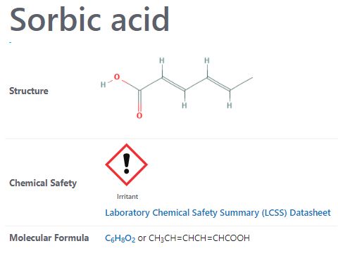 소브산(Sorbic Acid)의 화학 정보 /PubChem